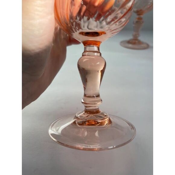 Luminarc (France) 'Rosaline Pink' White Wine Glasses - Picture 7 of 8